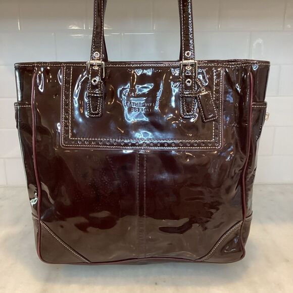Coach Patent Leather Large Gallery Tote - Picture 2 of 16